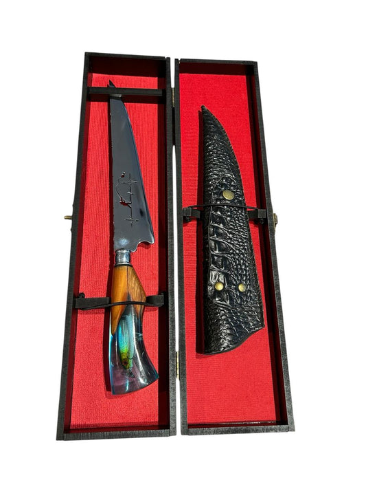 Faca Artesanal Pescador + Caixa Presente