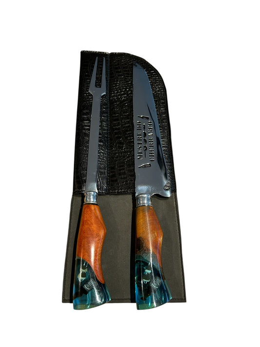 Kit Faca Artesanal + Garfo